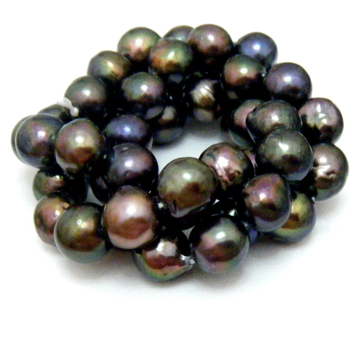 Black (green/aubergine/brown) 8-8.8mm Akoya Pearls